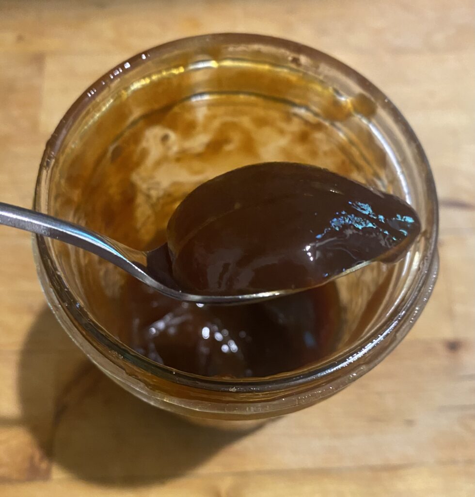 Cold apple cider syrup will be thicker than molasses.